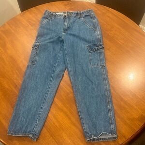 Denim Cargo Boyfriend Jeans